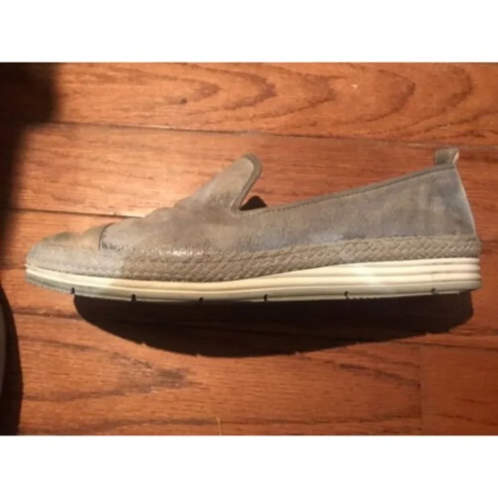 Paul Green two tone leather Posh espadrilles flat slipon sneakers size 8.5